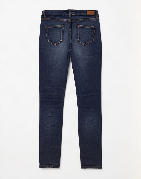 Fat Face Dame Skinny Jeans UK 12 W32 L29 Blå Bomuld