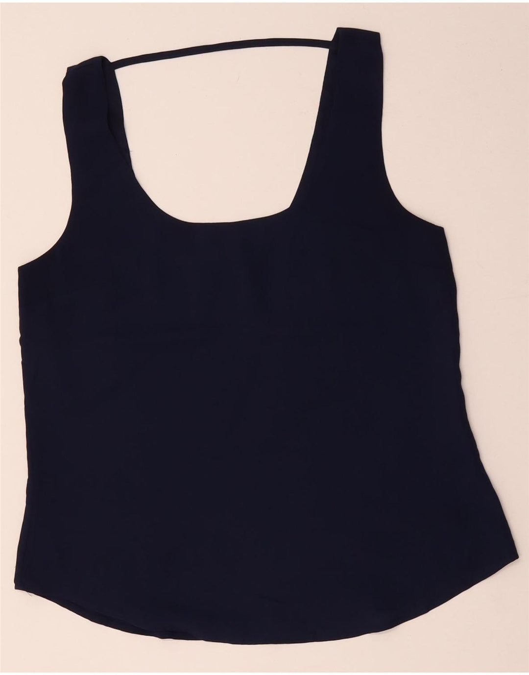 Oasis Dame ærmeløs bluse Top UK 10 Small Navy Blue