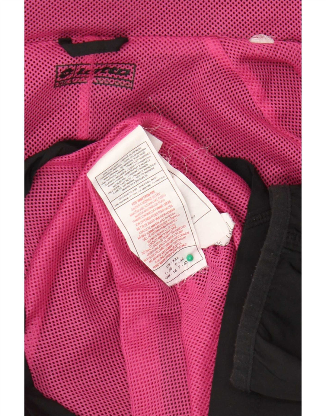 Lotto Dame Hætte Regnjakke UK 18 XL Sort Polyester