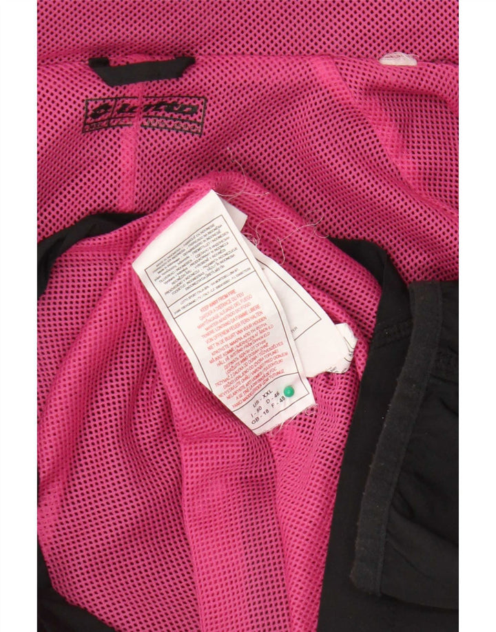 Lotto Dame Hætte Regnjakke UK 18 XL Sort Polyester