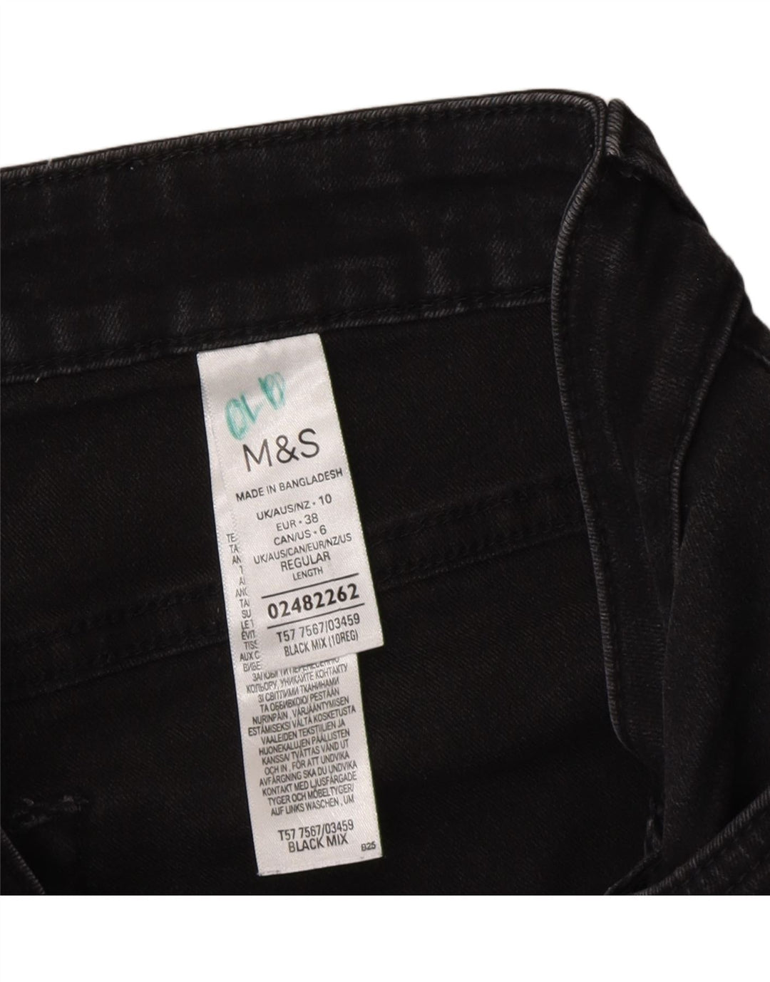 Marks & Spencer Dame Flared Jeans UK 10 Small W26 L30 Grå Bomuld