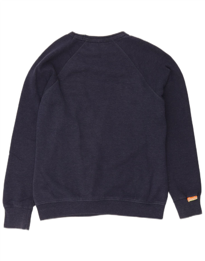 Superdry grafisk sweatshirt til mænd, lille marineblå bomuld