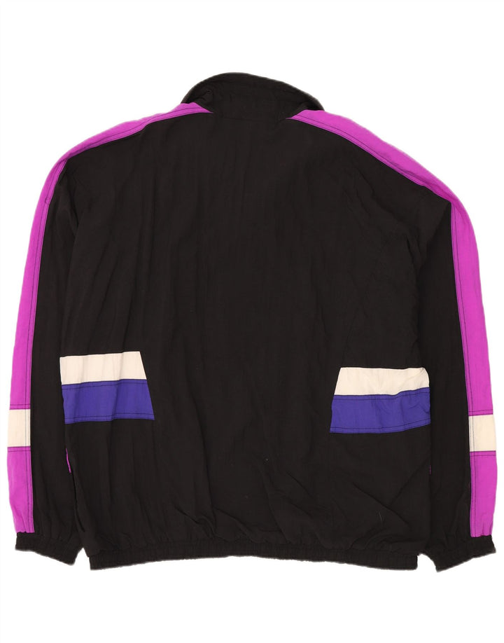 Shamp Herre træningsdragt Topjakke Stor Sort Colourblock Polyamid