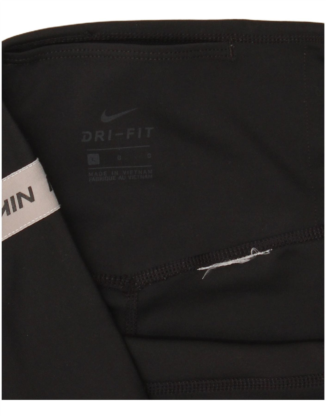 NIKE Womens Dri Fit Capri Graphic Leggings UK 16 Large  Black