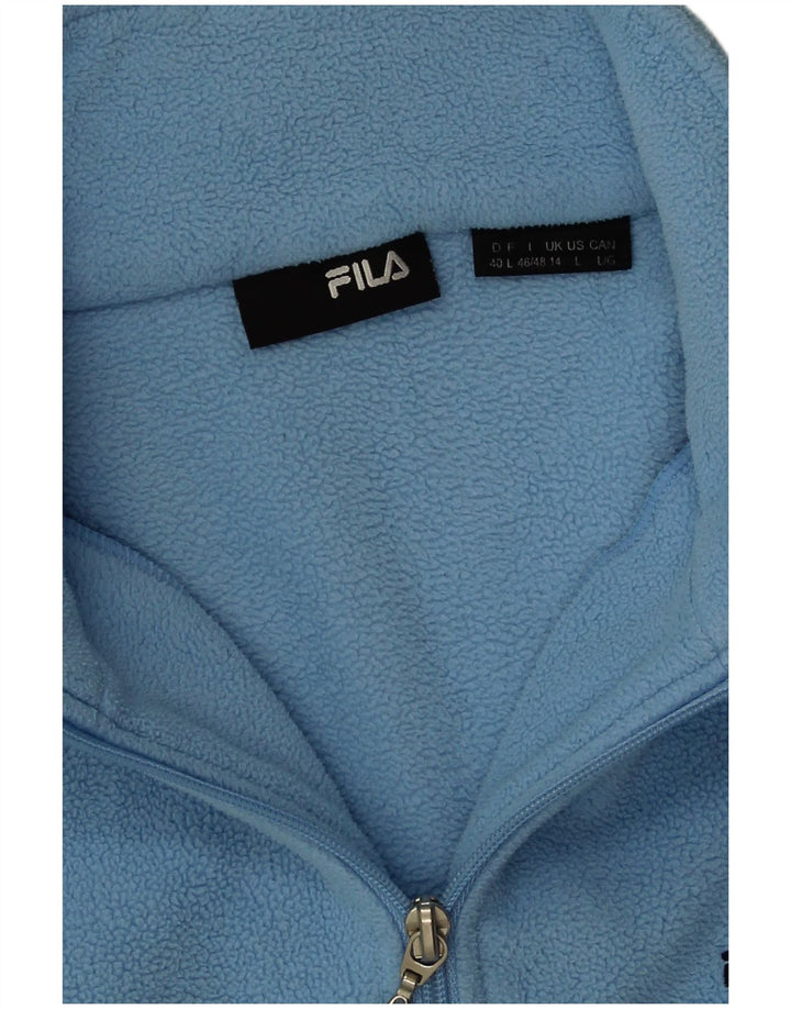 Fila Dame Fleece Jumper med lynlås DK 14 Stor Blå Polyester