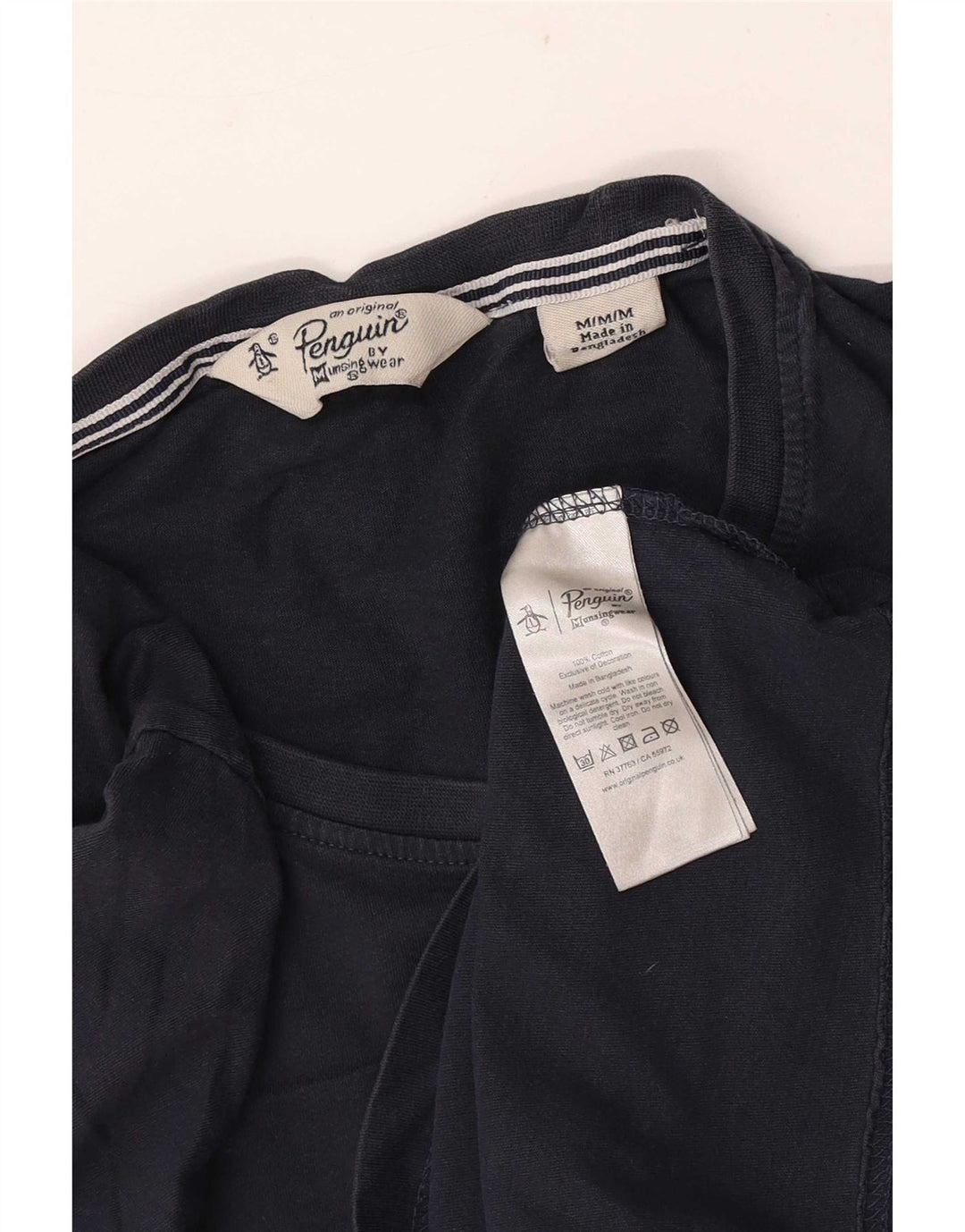 Penguin Herre kortærmet Regular Fit T-shirt Top Medium Marineblå Bomuld
