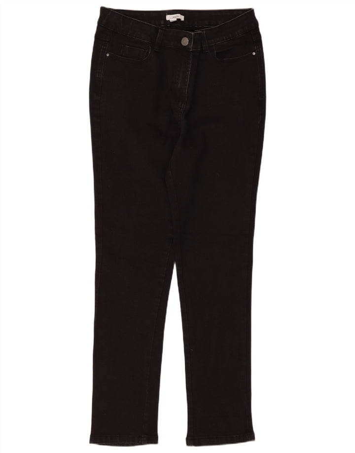 M&Co Dame Slim Jeans UK 12 Medium W30 L27 Sort Bomuld