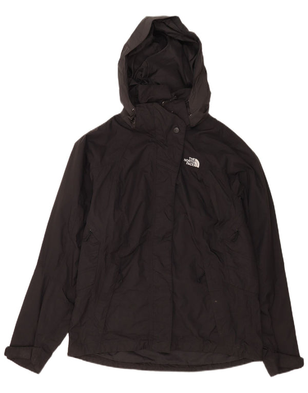 The North Face Dame Hooded Windbreaker Jacket UK 14 Medium Black Nylon