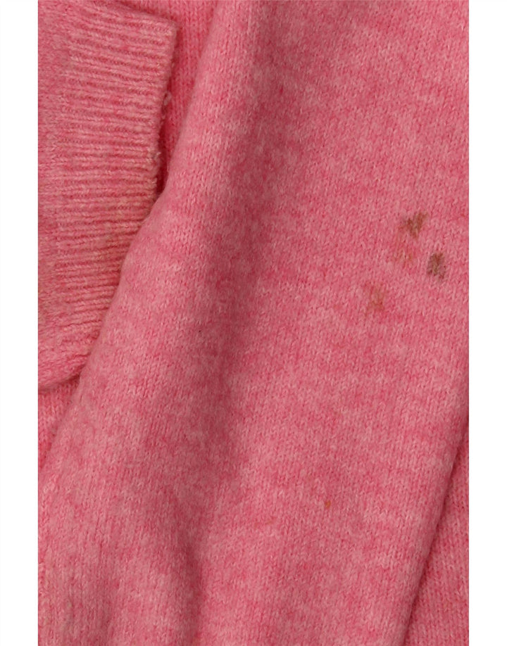 Marks & Spencer Dame V-hals sweater UK 10 Small Pink Flecked