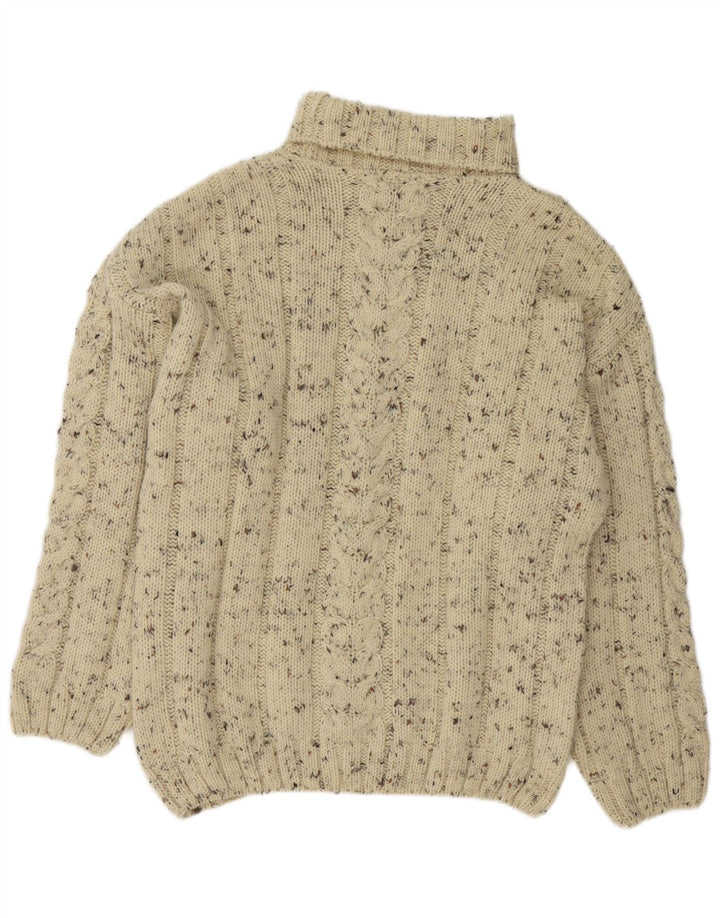 Kappa Herre rullehals sweater Large Off White Flecked Wool