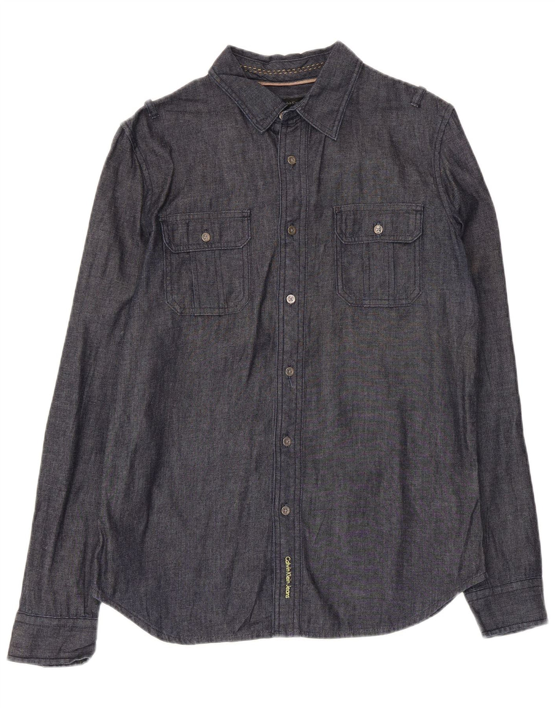 Calvin Klein Jeans Herreskjorte Stor marineblå bomuld