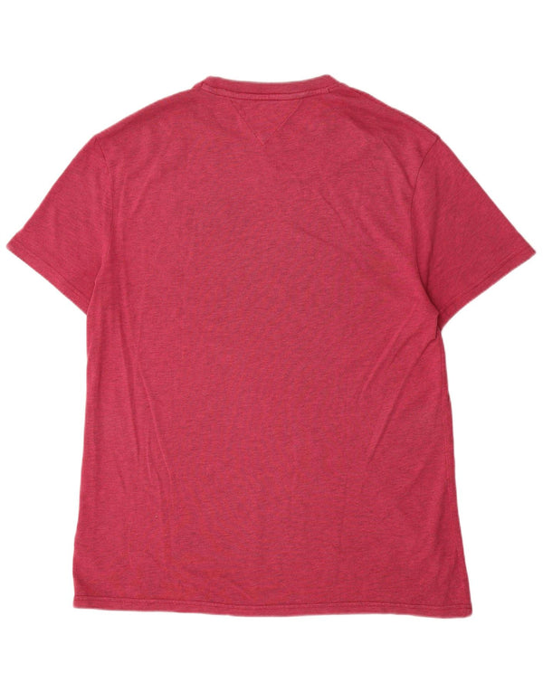 Tommy Hilfiger Herre T-Shirt Top XL Rød Bomuld