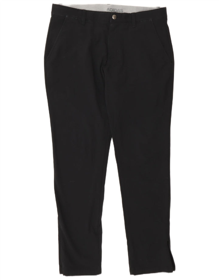 Adidas Herre Slim Chino Bukser W34 L32 Sort Polyester