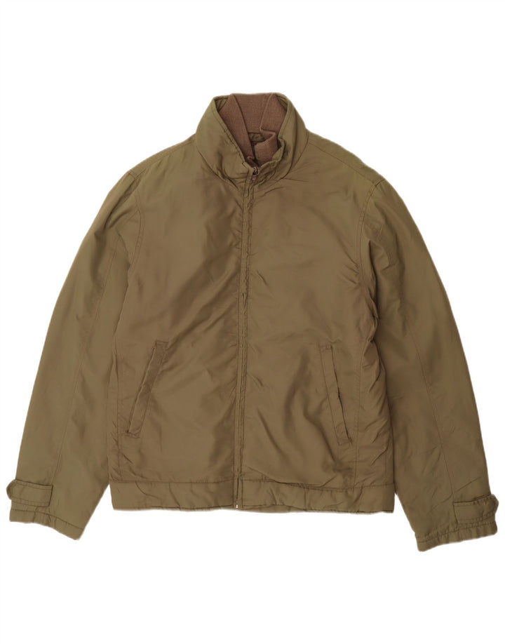 ZARA Bomberjakke til mænd UK 38 Medium Khaki Nylon