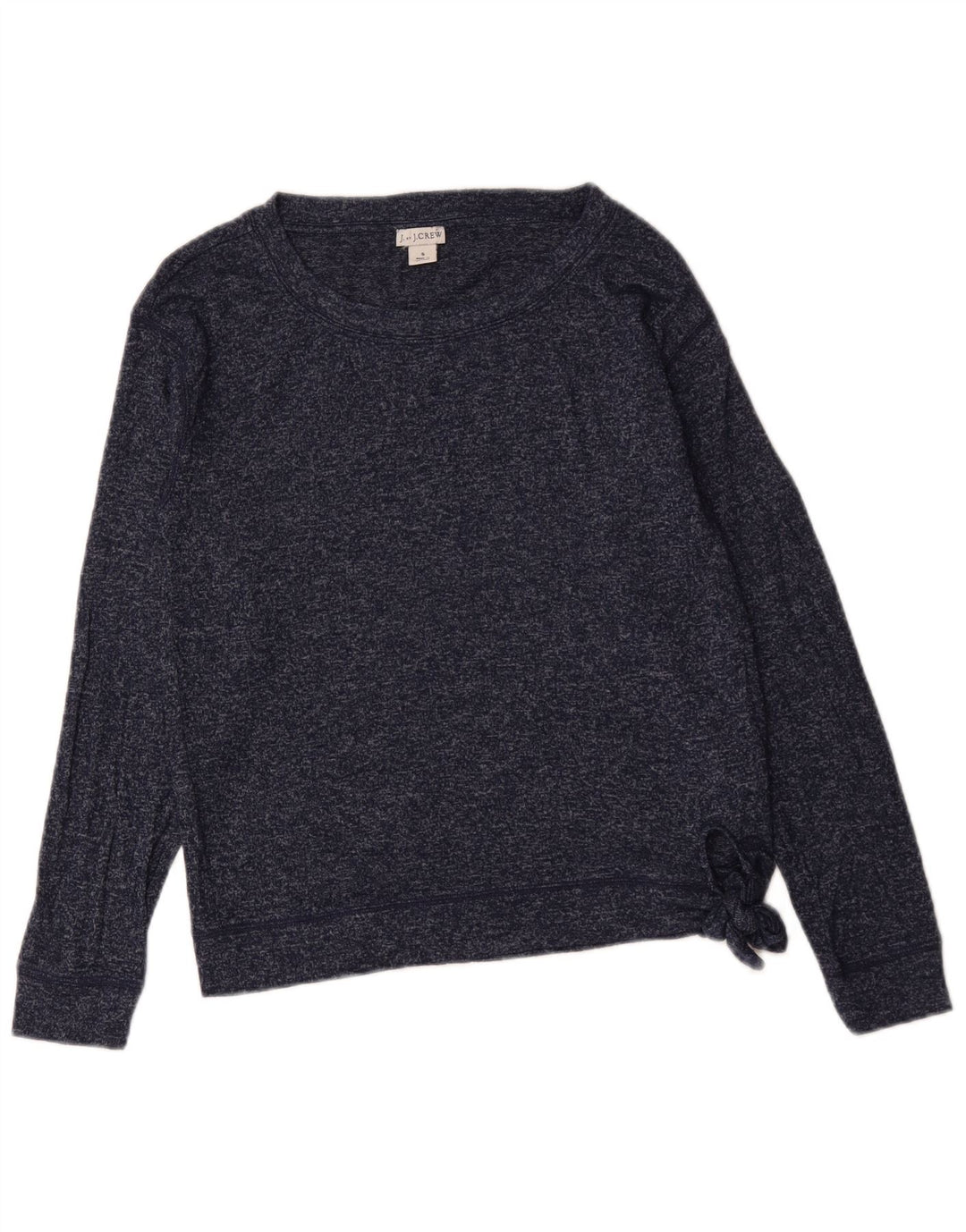 J. Crew Dame Sweatshirt Jumper UK 10 Small Navy Blue Flecked Viscose