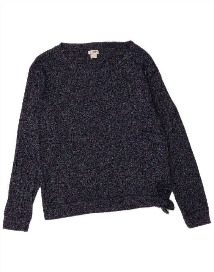 J. Crew Dame Sweatshirt Jumper UK 10 Small Navy Blue Flecked Viscose