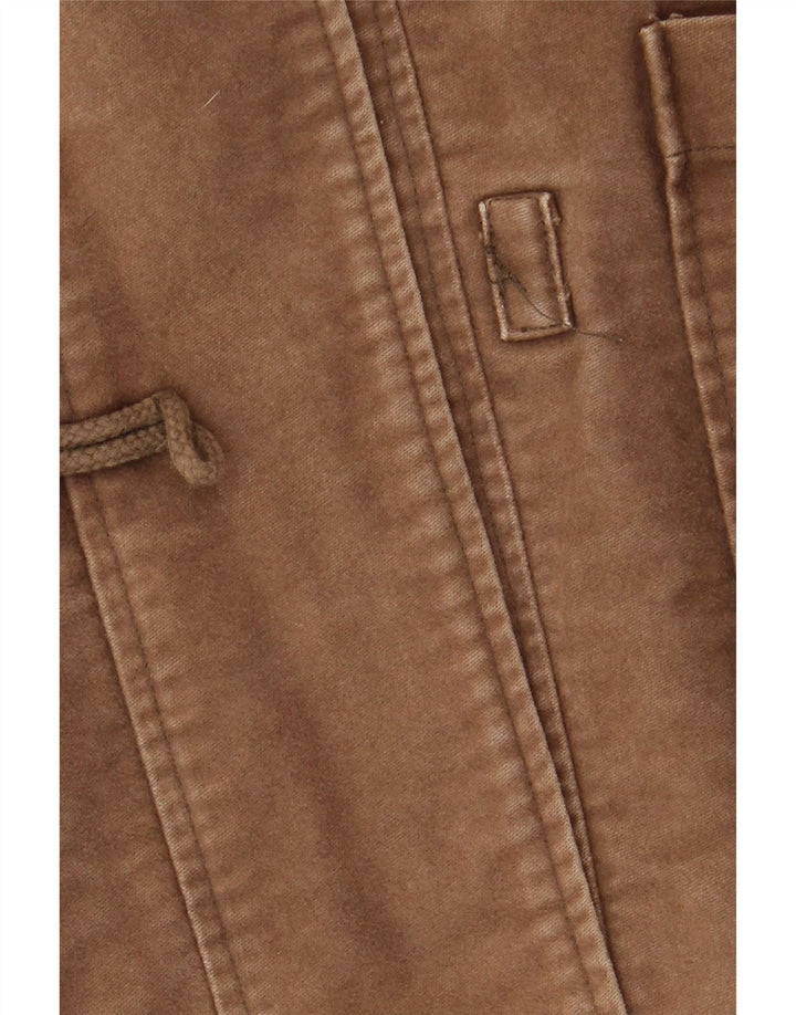Fat Face Dame Oversized Hætte Duffle Jacket UK 16 Stor brun bomuld