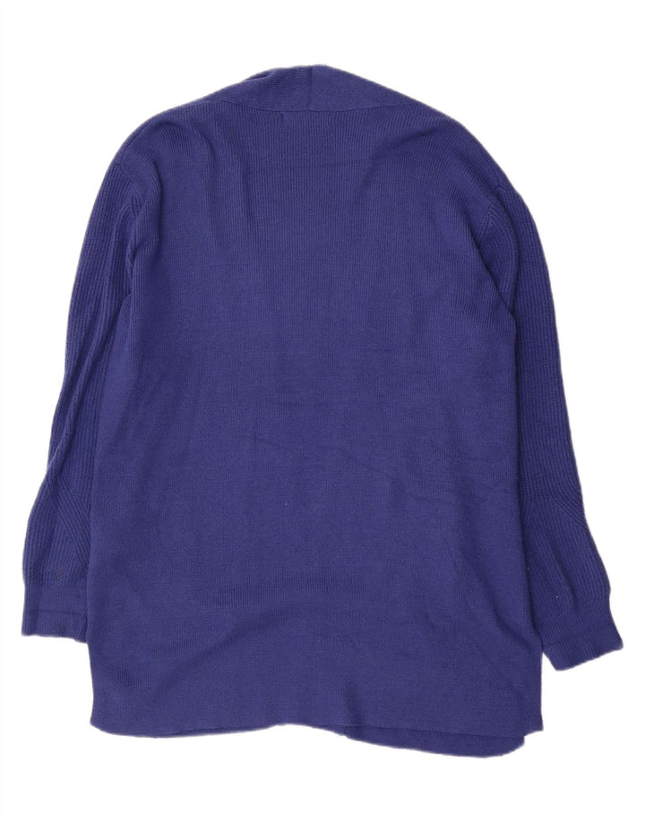 Marks & Spencer Dame Longline Open Cardigan Sweater UK 14 Large Blue