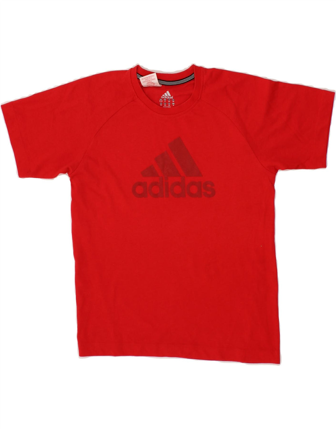 ADIDAS Boys Graphic T-Shirt Top 11-12 Years Red Vintage Adidas and Second-Hand Adidas from Messina Hembry 