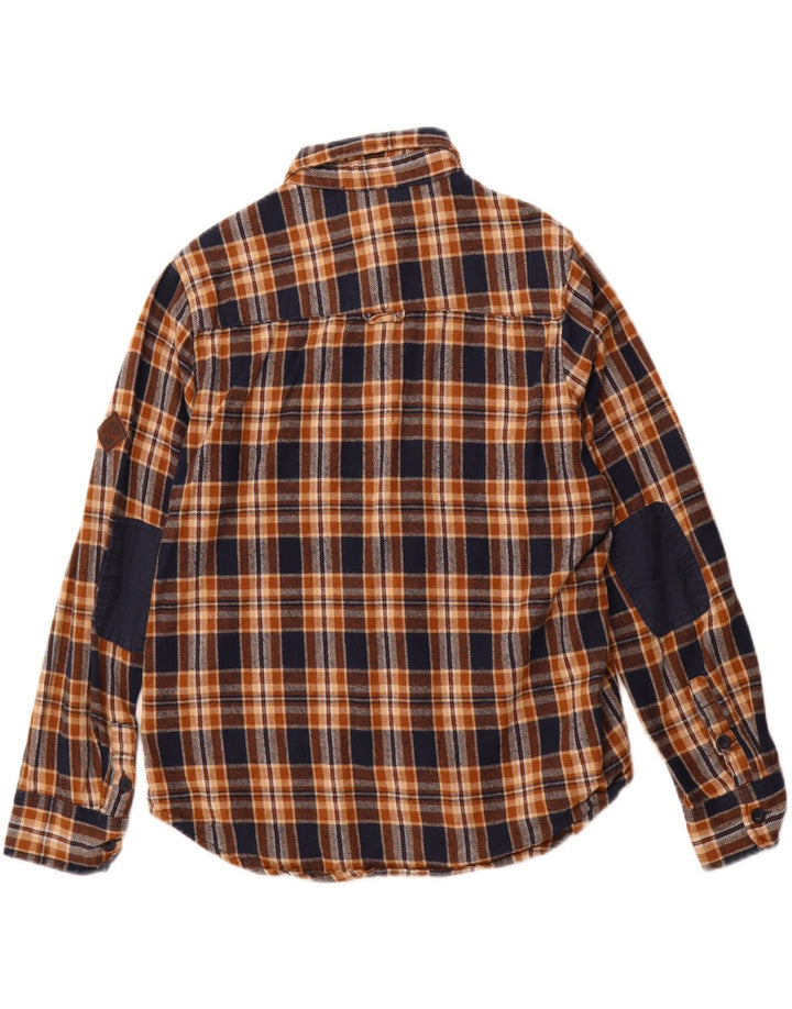 MOUNTAIN WAREHOUSE Herre Grant Fit Flanellskjorte Stor brun ternet bomuld