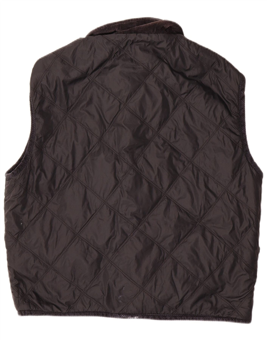 Vintage Herre Vendbar Quiltet Gilet UK 40 Large Black