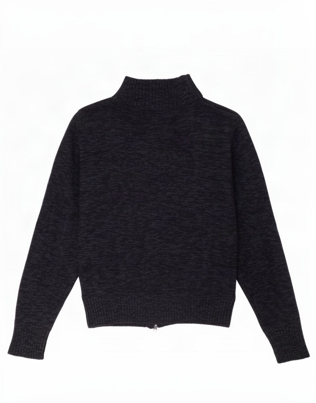 Riffel Herre cardigan sweater Medium Marineblå Flecked Uld