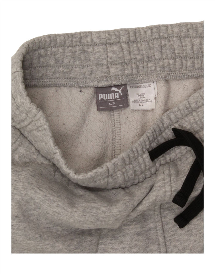 PUMA Boys Graphic Tracksuit Trousers 11-12 Years Large Grey Cotton Vintage Puma and Second-Hand Puma from Messina Hembry 