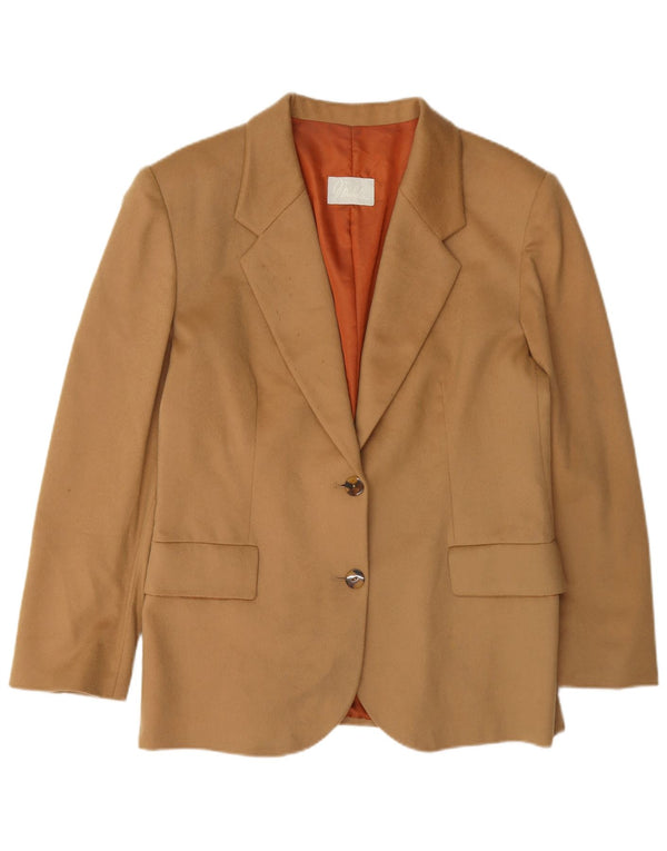 Michelle Dame 2 Button Blazer Jacket IT 48 XL Beige Uld