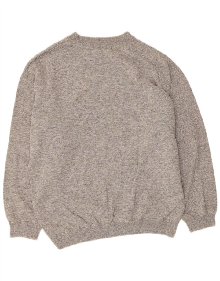Mustang Herre sweatshirt Jumper Medium Grey Flecked Bomuld