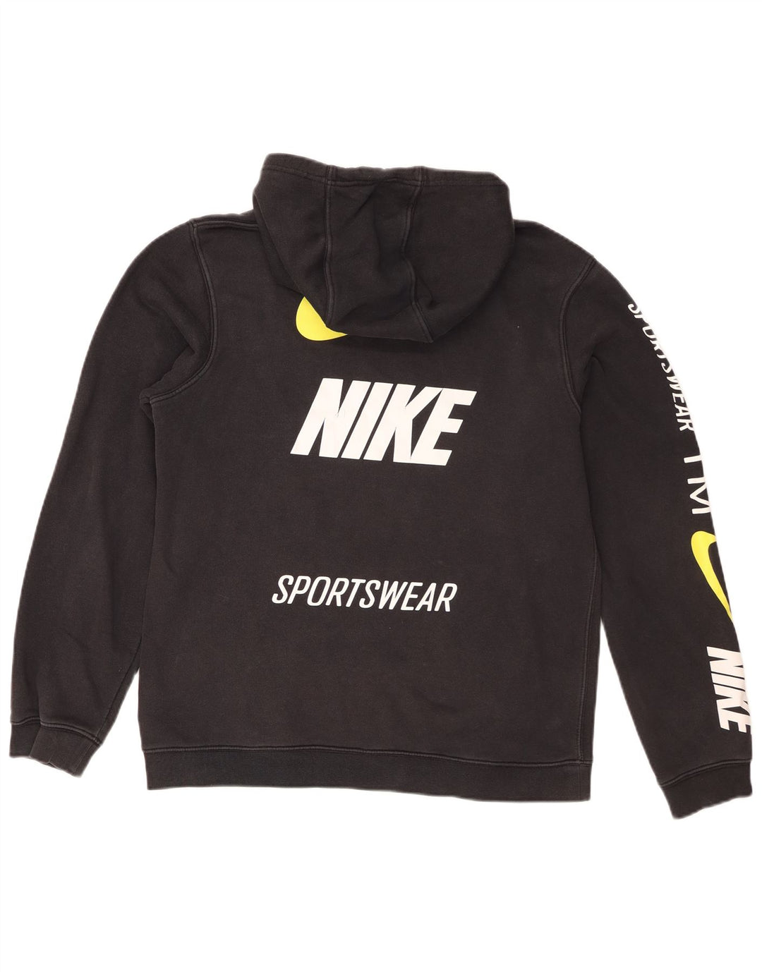 Nike grafisk hættetrøje til mænd mellem sort bomuld