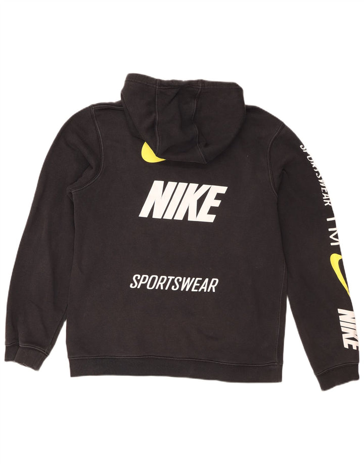 Nike grafisk hættetrøje til mænd mellem sort bomuld