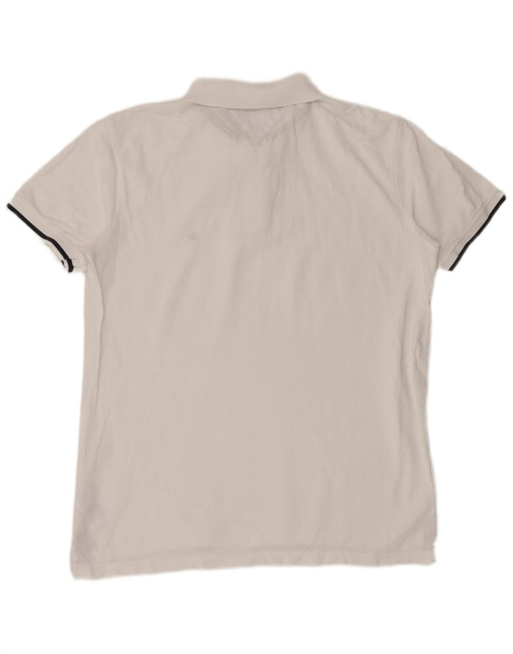 TOMMY HILFIGER Herre Regular Fit poloshirt Stor hvid bomuld