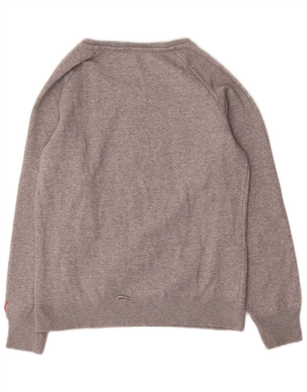 Puma Graphic Sweatshirt Jumper UK 12 Medium Grey Flecked Bomuld