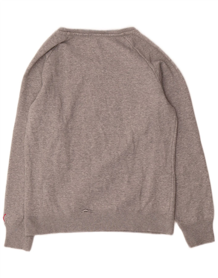 Puma Graphic Sweatshirt Jumper UK 12 Medium Grey Flecked Bomuld