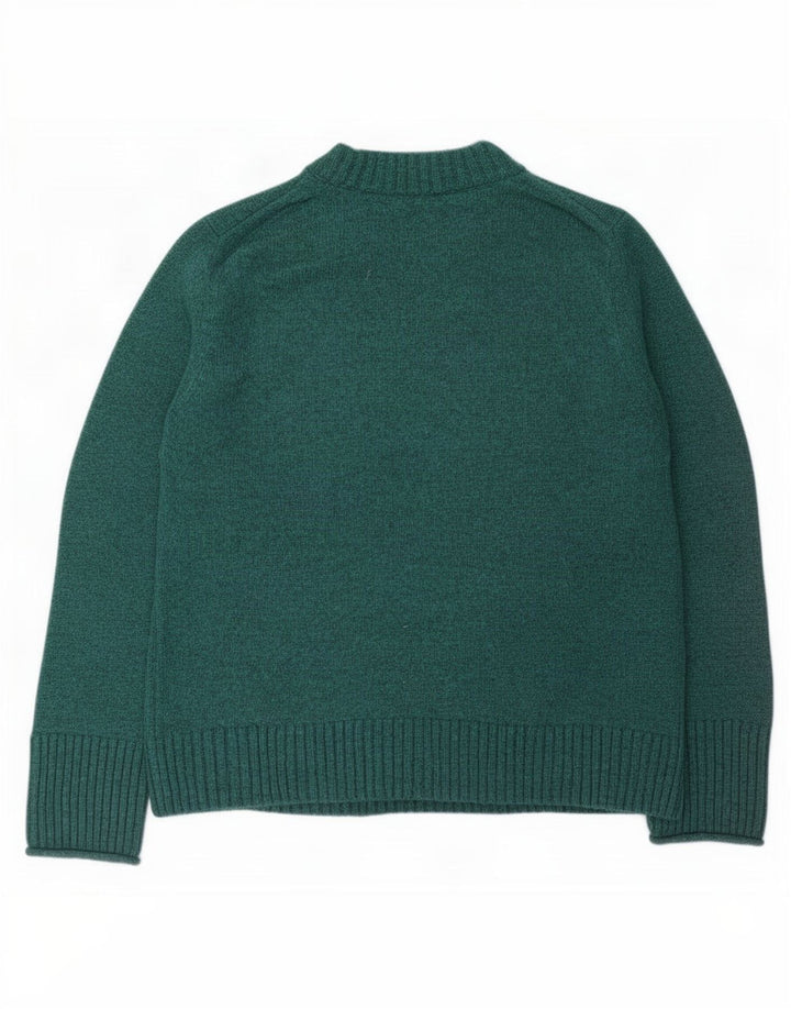 Jigsaw Dame Jumper Sweater UK 14 Medium Grøn Uld