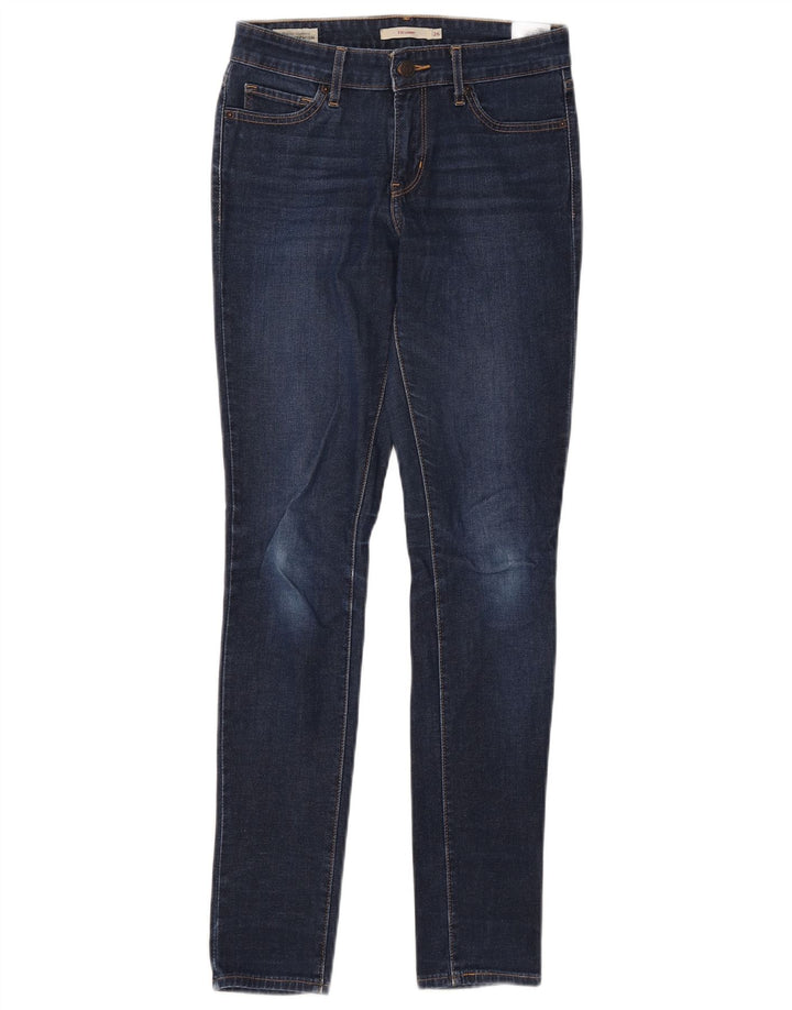 LEVI'S Dame 711 Skinny Jeans W26 L30 Blå Bomuld