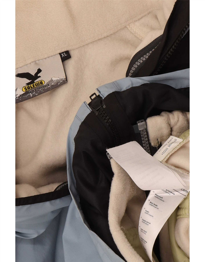SALEWA Skijakke til mænd UK 42 XL Blå Colourblock Polyester