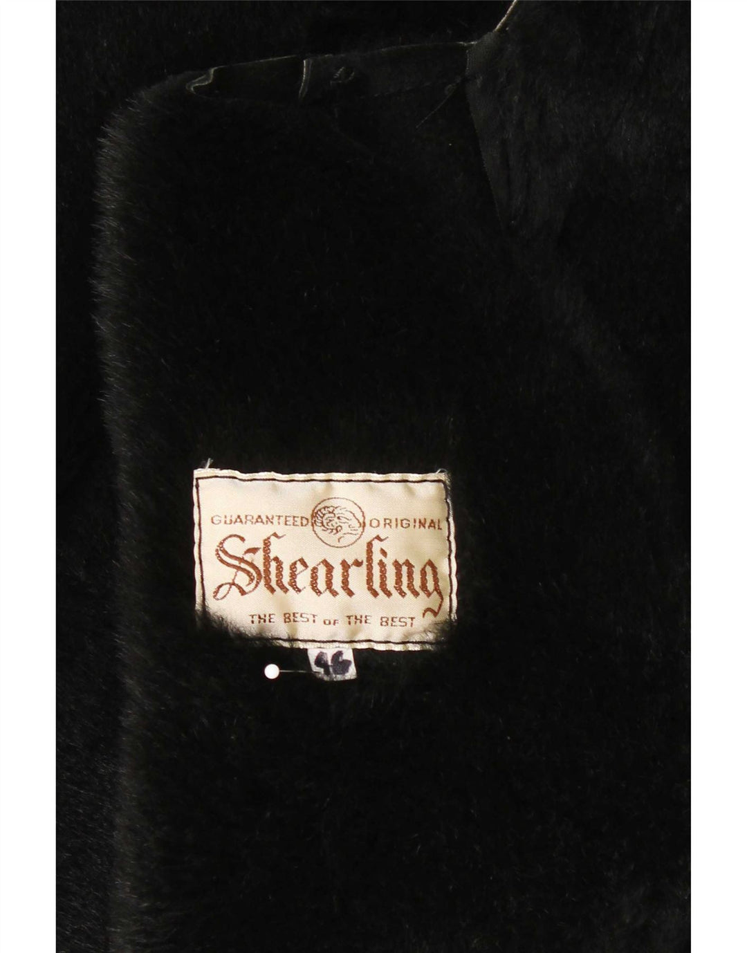 Vintage Dame Oversized Shearling Coat IT 46 Large Black Shearling