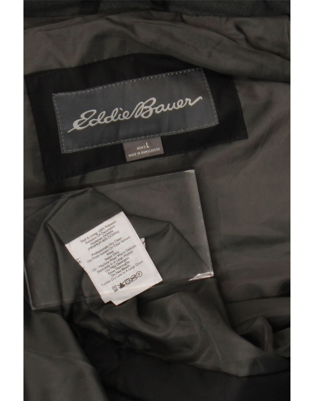 EDDIE BAUER Herre polstret Gilet UK 40 Large Black Polyester