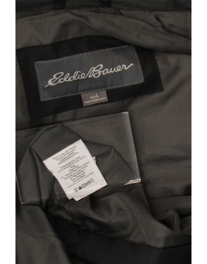 EDDIE BAUER Herre polstret Gilet UK 40 Large Black Polyester