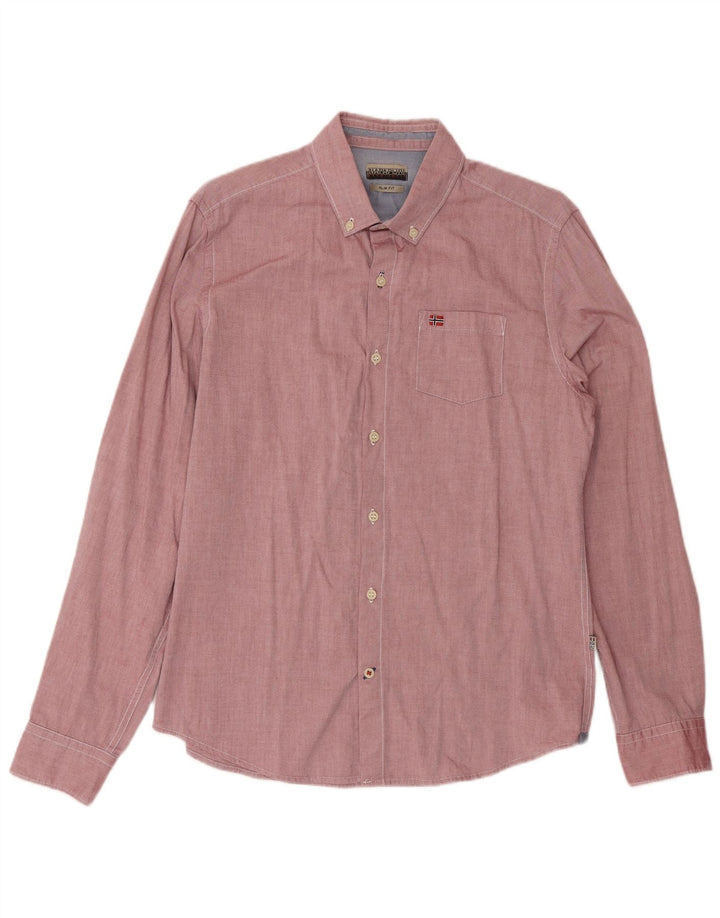 Napapijri Herre Slim Fit Skjorte Large Pink