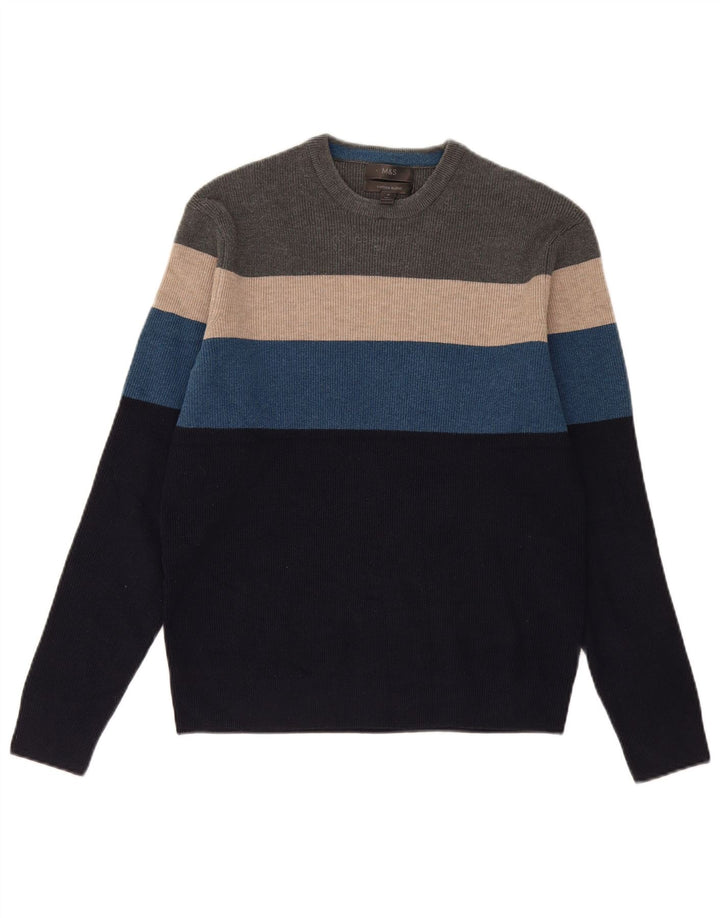 Marks & Spencer Herre sweater med rund hals, medium flerfarvet