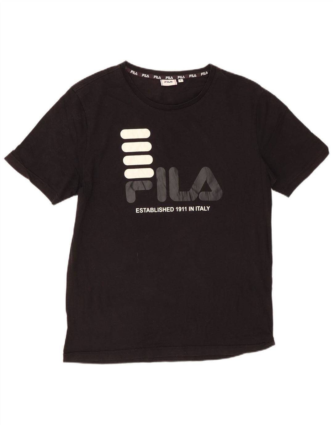 FILA Herre Grafisk T-Shirt Top Stor Sort
