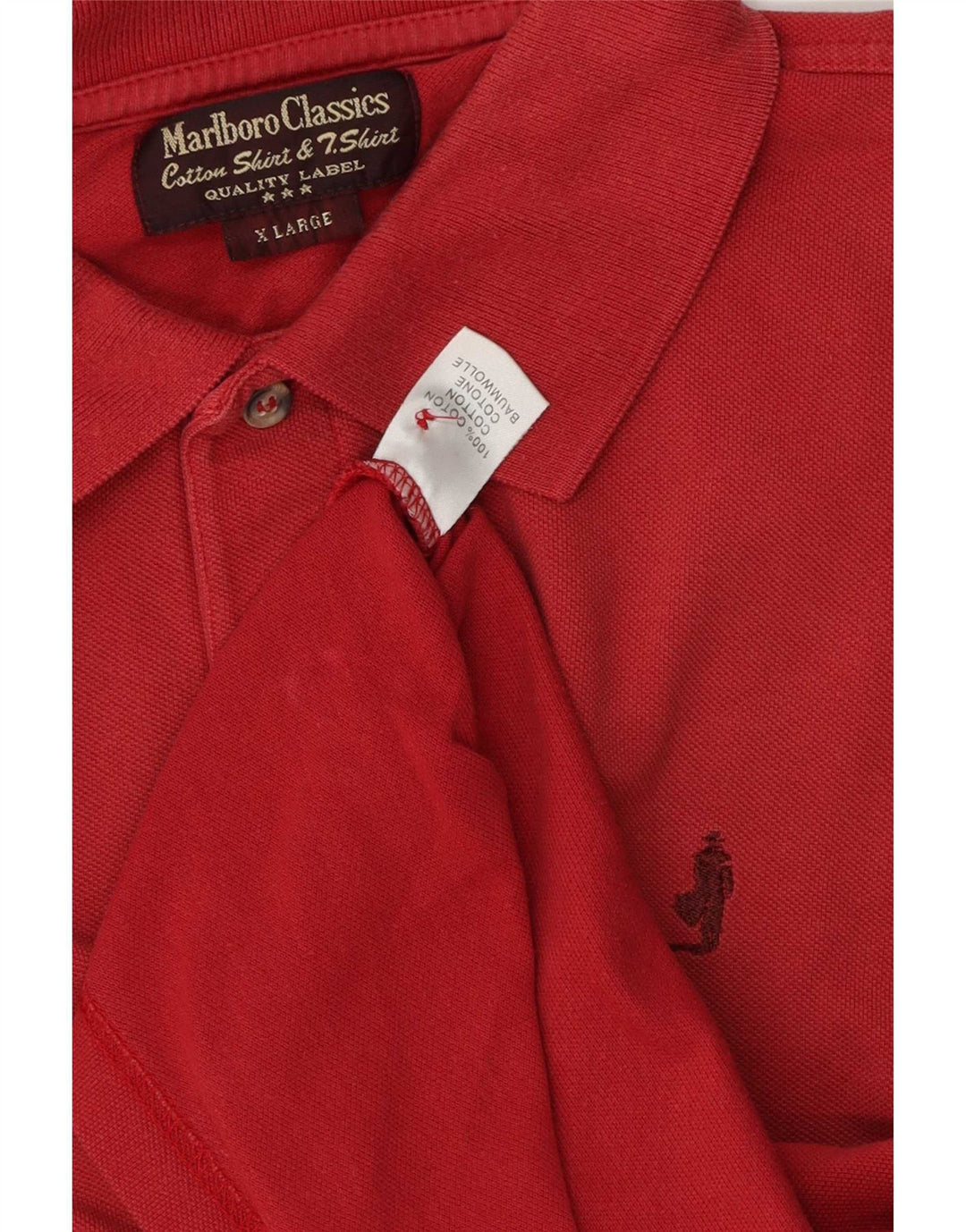 Marlboro Classics Polo Shirt til mænd XL Rød Bomuld