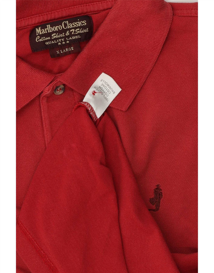 Marlboro Classics Polo Shirt til mænd XL Rød Bomuld
