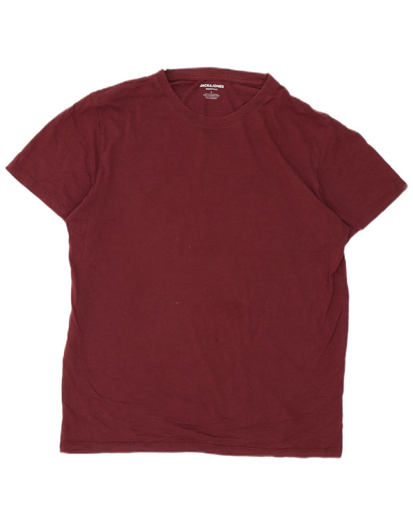 Jack & Jones Herre T-Shirt Top Stor Bourgogne Bomuld