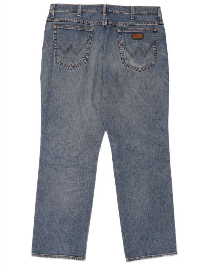 WRANGLER Herre Texas Stretch Straight Jeans W36 L30 Blå Bomuld