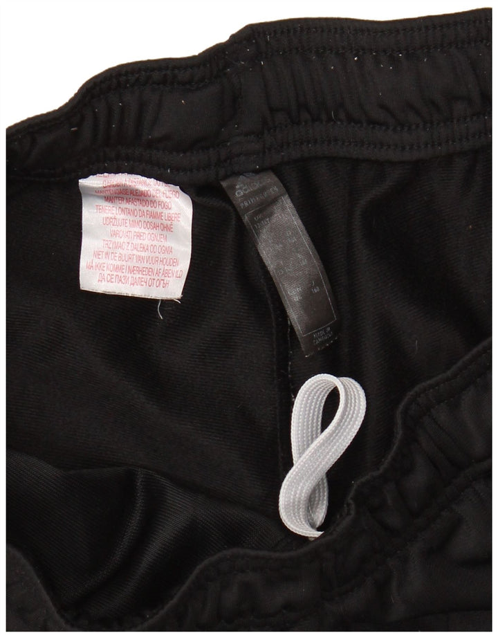 ADIDAS Boys Tracksuit Trousers Joggers 13-14 Years  Black Polyester