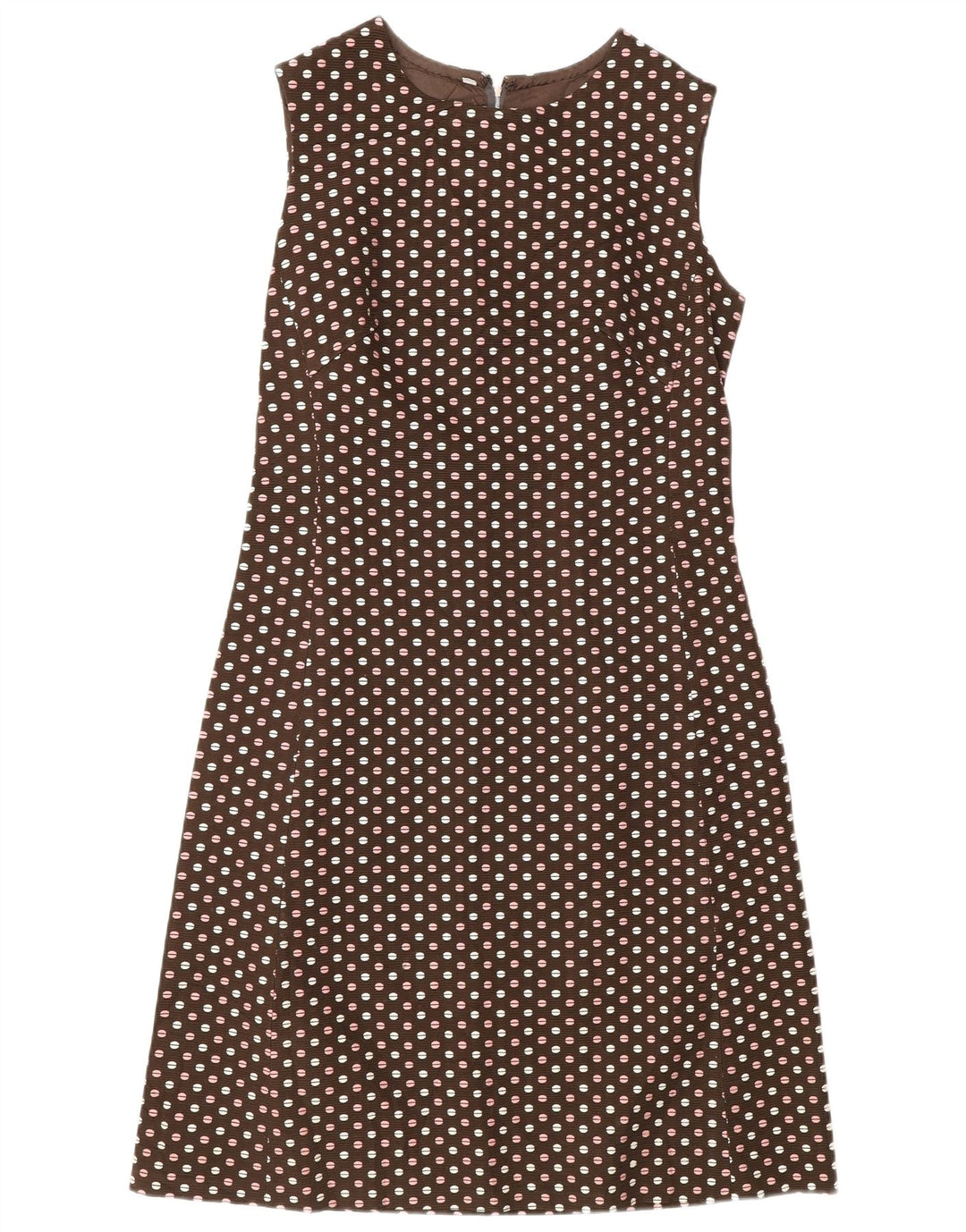 Vintage kvinders 3-knap 2-delt sæt IT 48 XL Brun Polka Dot