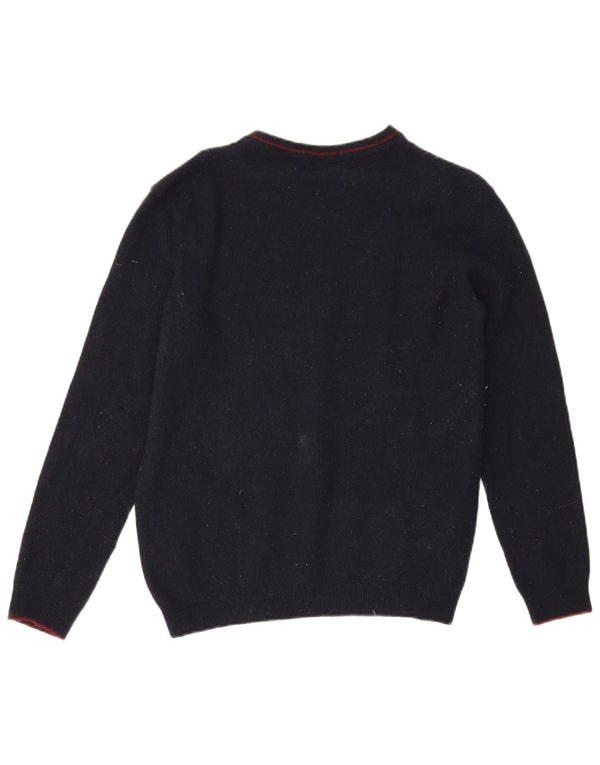 Timberland Dame Grafisk Jumper Sweater UK 14 Medium Navy Blue